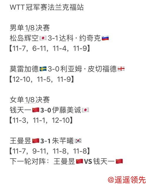 法兰克福冠军赛第3日国乒4人晋级 奥恰洛夫一轮游