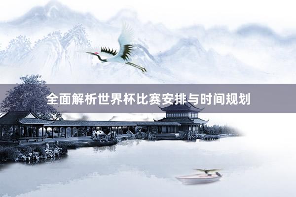 全面解析世界杯比赛安排与时间规划